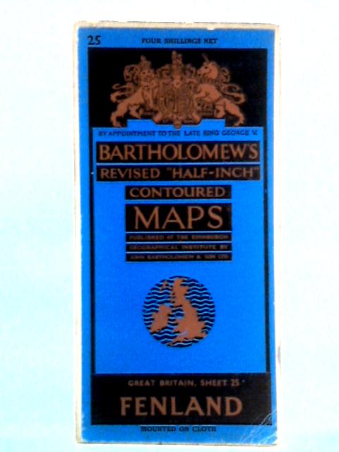 Bartholomew's Revised Half-Inch Contoured Maps: Sheet 25, Fenland By John Bartholomew & Son