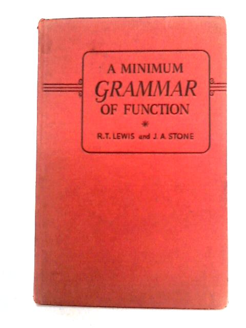 A Minimum Grammar of Function von R. T. Lewis and J. A. Stone