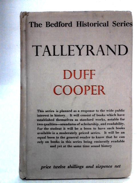 Talleyrand By Duff Cooper