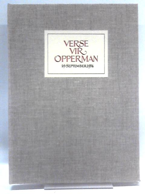 Verse Vir Opperman 29 September 1974 By Various