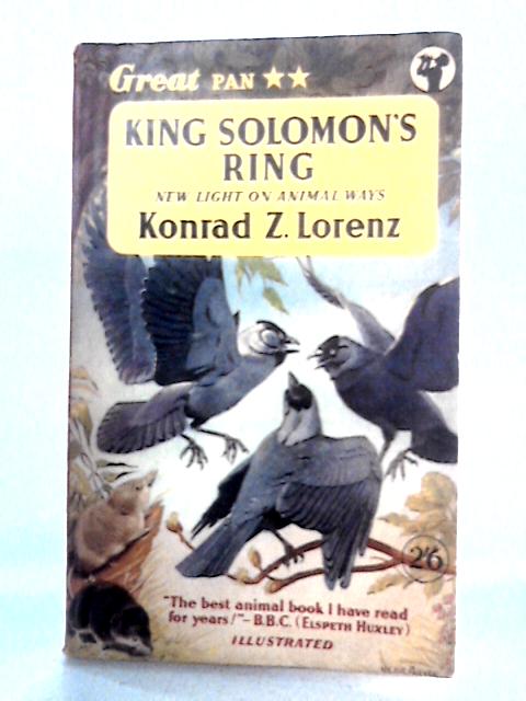 King Solomon's Ring By Konrad Lorenz