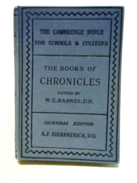 The Books of Chronicles By William Emery Barnes