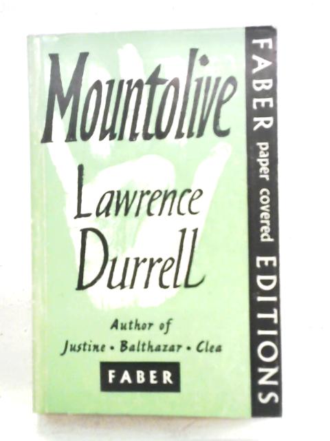 Mountolive By Lawrence Durrell