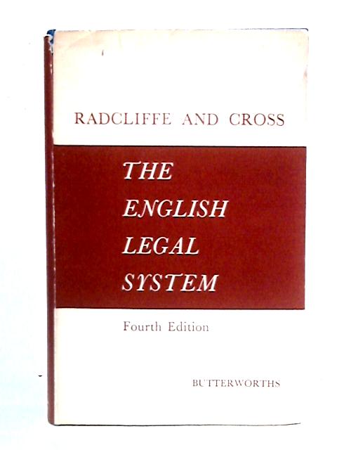 The English Legal System By Sir Geoffrey Cross, G.D.G. Hall