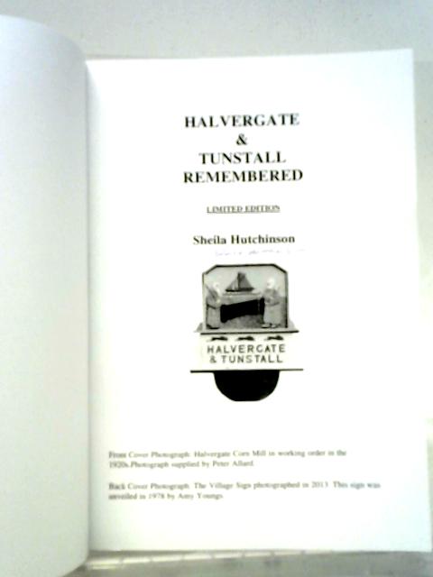 Halvergate & Tunstall Remembered By Sheila Irene Hutchinson