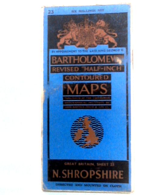 Bartholomew's Half-Inch Map of Great Britain, Sheet 23: North Shropshire By John Bartholomew & Son