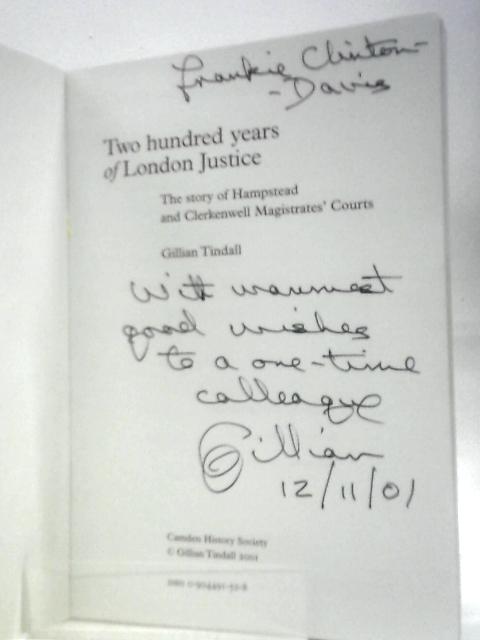 Two Hundred Years of London Justice By Gillian Tindall