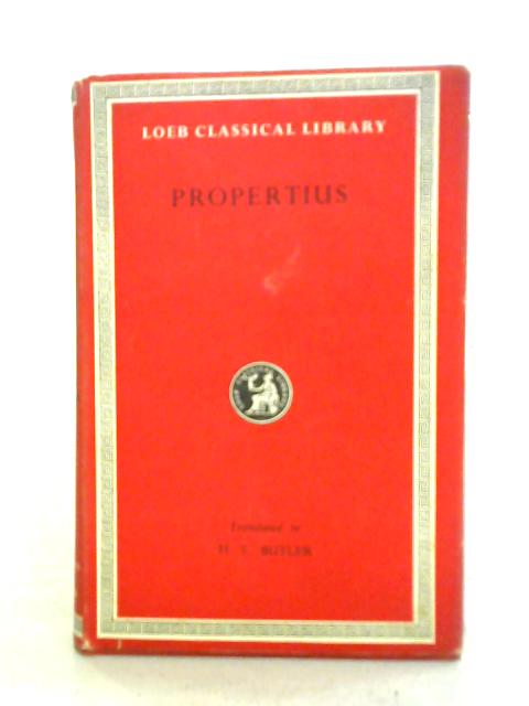 Propertius By H. E. Butler